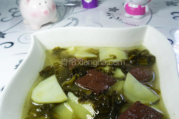酸菜鹅血土豆汤