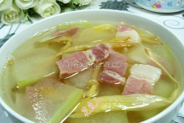 黄花菜咸肉冬瓜汤