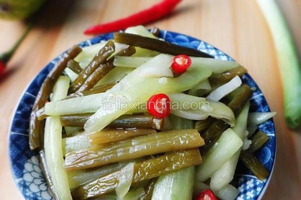 咸蒜苔炒黄瓜