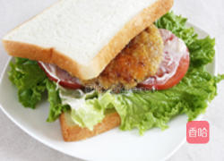 煎牛肉饼三明治的做法图解16