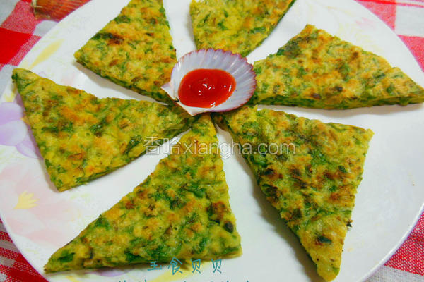 芹菜叶海蛎煎饼