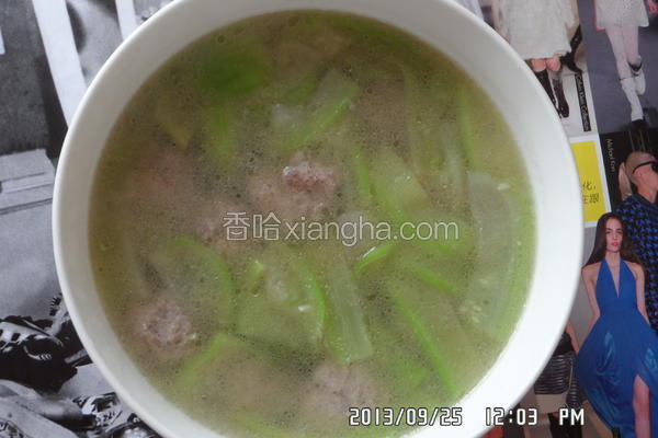 肉丸子丝瓜汤