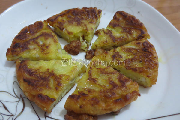 芋头丝鸡蛋饼