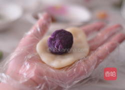 麻将紫薯冰皮月饼的做法图解10