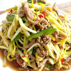 蒜黄炒肉丝的做法[图]