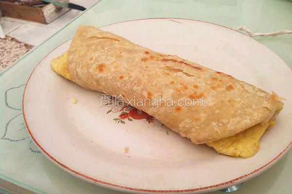 烙饼卷鸡蛋