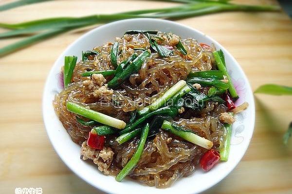 肉末韭菜炒粉条