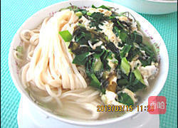 海虹汤韭菜打卤面的做法图解16