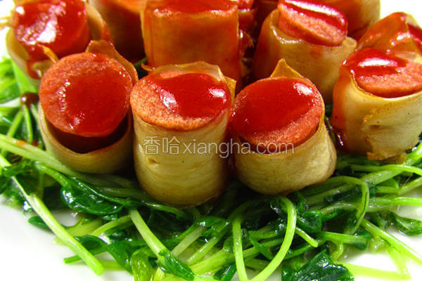 杏鲍菇香肠卷