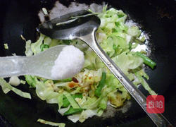 梅豆炒牛心菜的做法图解9