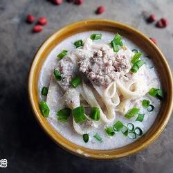 肉末花生汤面条的做法[图]