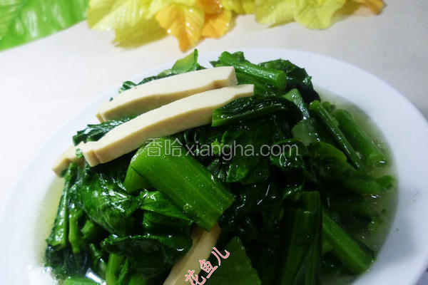 豆腐干炒油菜蕻
