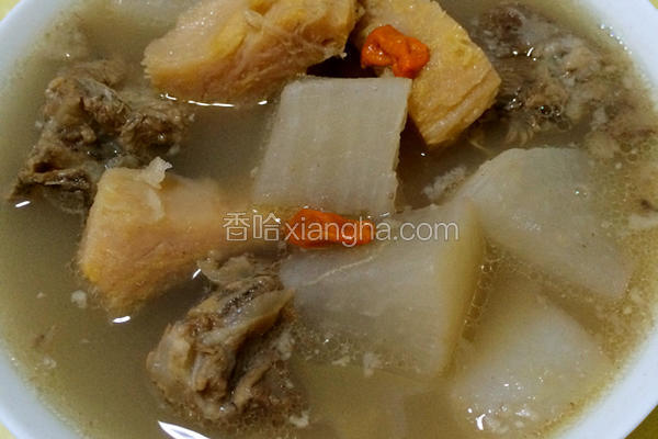 榴莲壳萝卜大骨汤