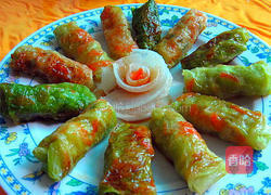油煎包菜卷的做法图解13
