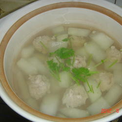 砂锅冬瓜汆丸子的做法[图]