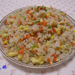 五彩炒饭的做法[图]