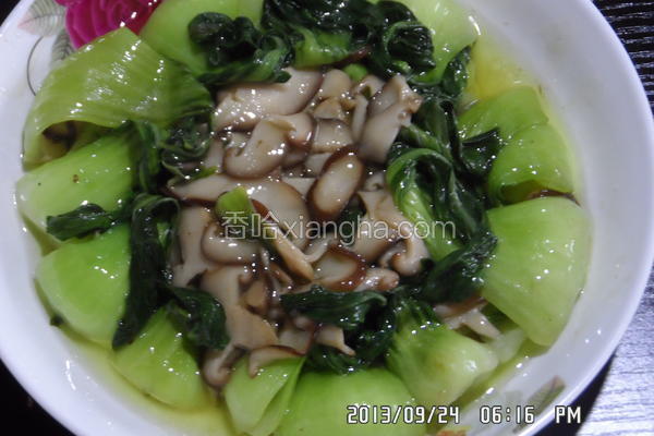 鲜香菇炒油菜