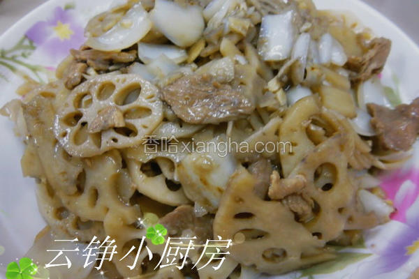 简易百合莲藕肉片