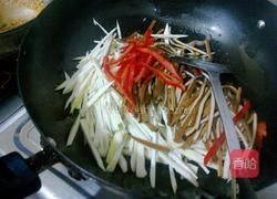 茭白香干炒肉丝的做法图解4