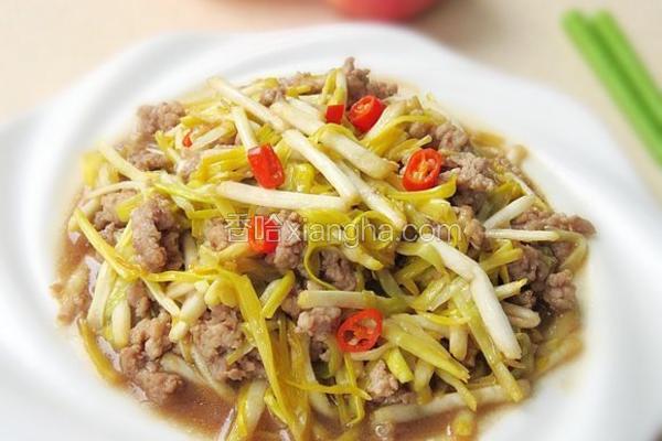 韭黄炒肉末