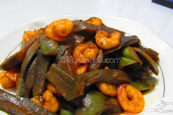 虾仁扒茄条