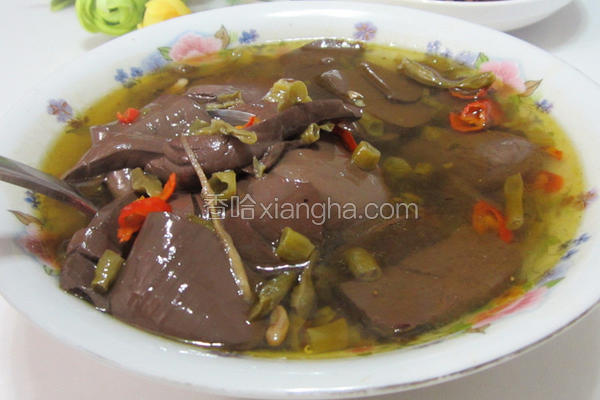 酸豆角猪血汤