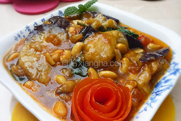 黄豆焖紫茄