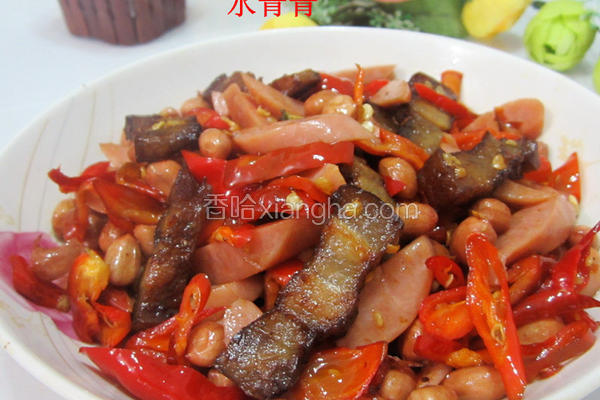花生火腿炒腊肉