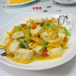 南瓜丝炒豆腐的做法[图]
