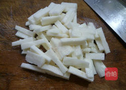 韭菜花炒山药的做法图解5