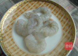 虾仁油菜心的做法图解2