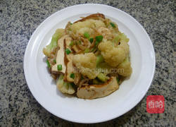 虾皮香干炒花菜的做法图解15