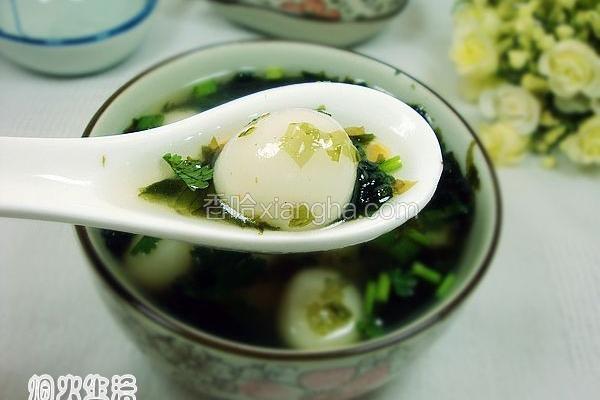 紫菜咸味汤圆