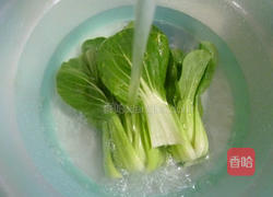 青菜炒饭的做法图解3