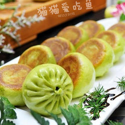 节日待客点心-----▷抹茶水煎包◁的做法[图]