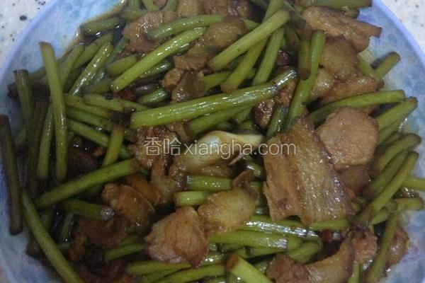 蒜苗炒肉片
