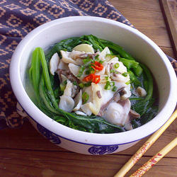菜心烩鱼片的做法[图]