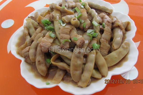 五花肉炖"家雀蛋"豆角