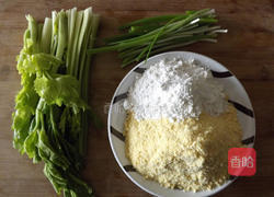 芹菜窝窝的做法图解1