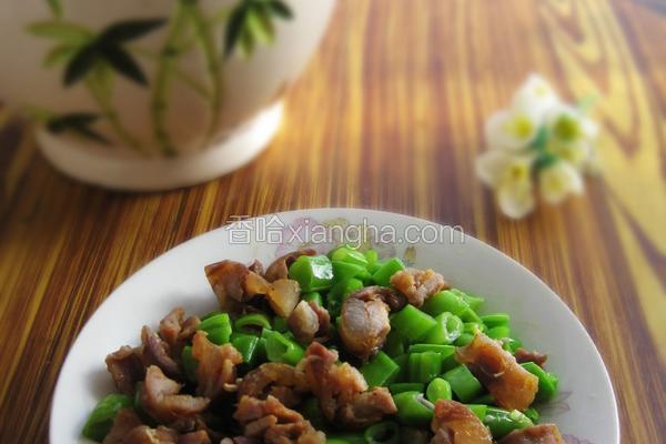 腊肠炒四季豆