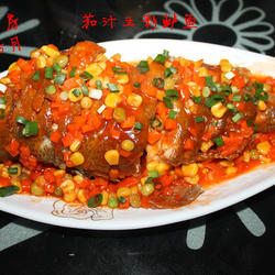 茄汁五彩鲈鱼的做法[图]