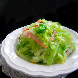 椒油炝圆白菜的做法[图]