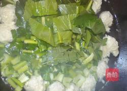 青菜斩肉汤的做法图解4