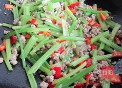 毛芹炒肉末的做法图解12