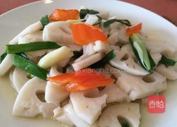 素炒莲藕片的做法图解3