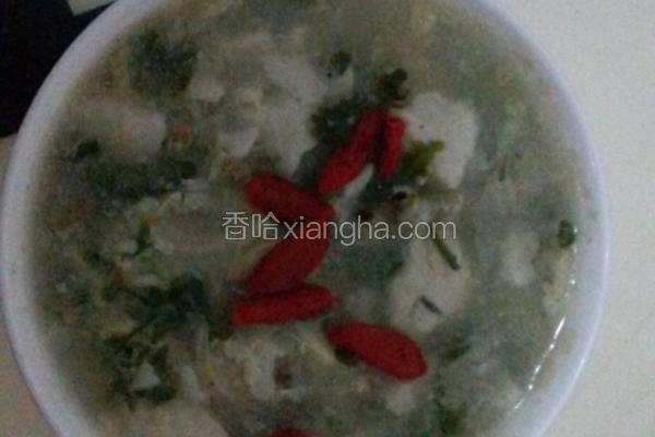 荠菜豆腐汤