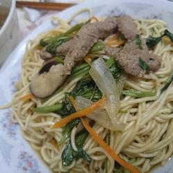沙茶牛肉炒面的做法[图]