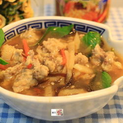 沙茶炸酱羊肉羹的做法[图]