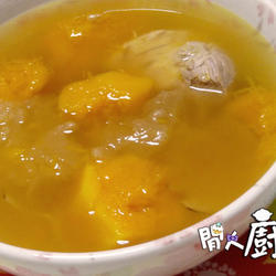 南瓜雪耳海底椰汤的做法[图]