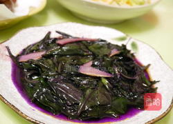 麻油炒红凤菜的做法图解2